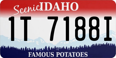 ID license plate 1T7188I