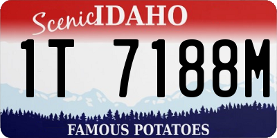 ID license plate 1T7188M