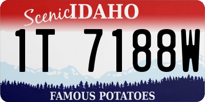 ID license plate 1T7188W