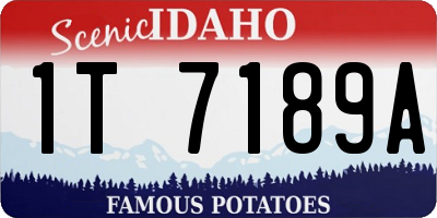 ID license plate 1T7189A