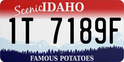 ID license plate 1T7189F