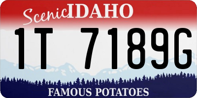 ID license plate 1T7189G
