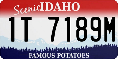 ID license plate 1T7189M