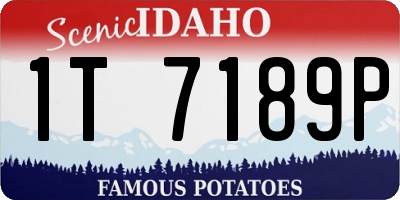ID license plate 1T7189P