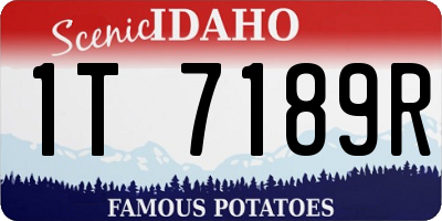 ID license plate 1T7189R