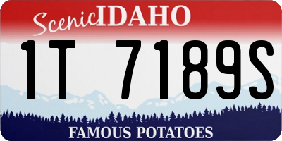 ID license plate 1T7189S
