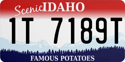 ID license plate 1T7189T