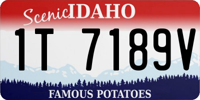 ID license plate 1T7189V