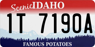 ID license plate 1T7190A