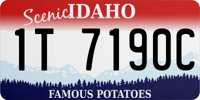 ID license plate 1T7190C