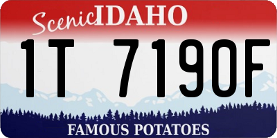 ID license plate 1T7190F