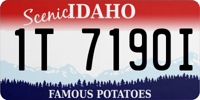 ID license plate 1T7190I