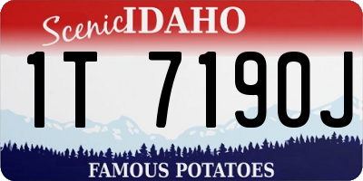 ID license plate 1T7190J