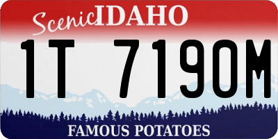 ID license plate 1T7190M