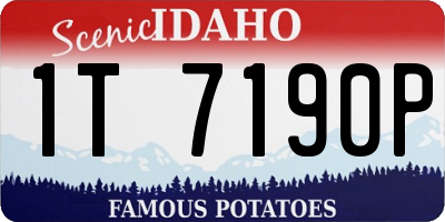 ID license plate 1T7190P