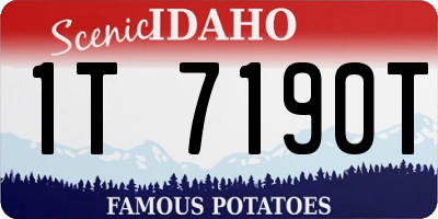 ID license plate 1T7190T
