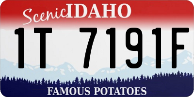 ID license plate 1T7191F
