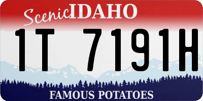 ID license plate 1T7191H