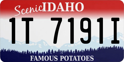 ID license plate 1T7191I