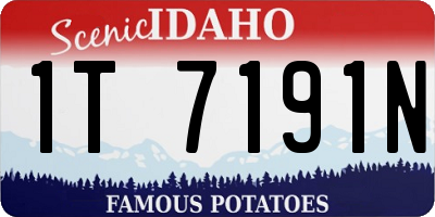 ID license plate 1T7191N