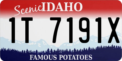 ID license plate 1T7191X