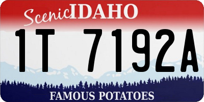 ID license plate 1T7192A