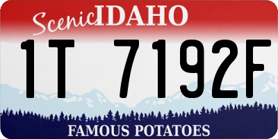 ID license plate 1T7192F