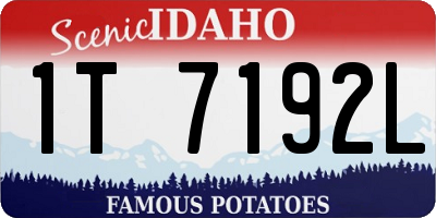 ID license plate 1T7192L