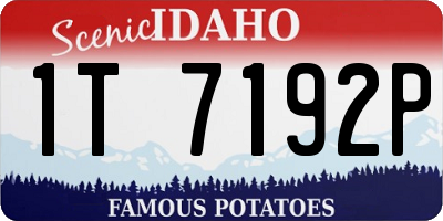 ID license plate 1T7192P