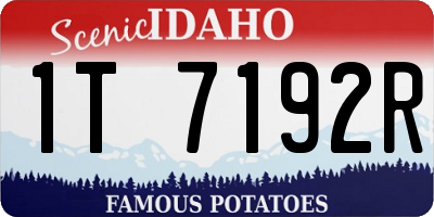 ID license plate 1T7192R