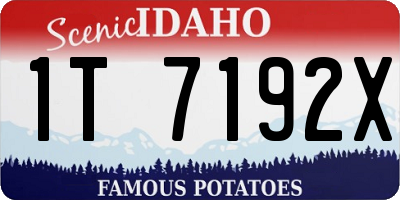ID license plate 1T7192X