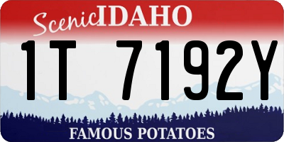 ID license plate 1T7192Y