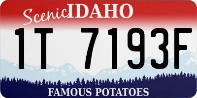 ID license plate 1T7193F