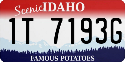 ID license plate 1T7193G