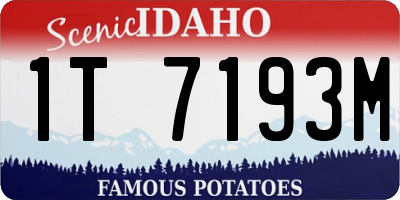 ID license plate 1T7193M