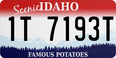 ID license plate 1T7193T