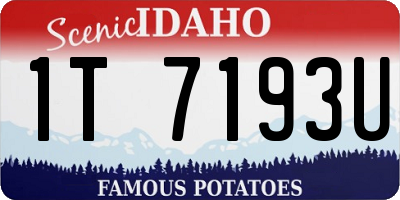 ID license plate 1T7193U
