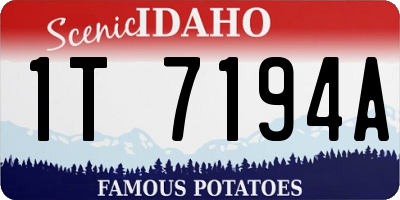 ID license plate 1T7194A