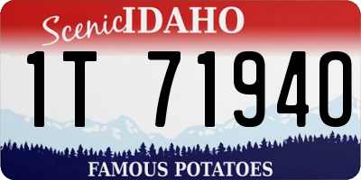 ID license plate 1T7194O