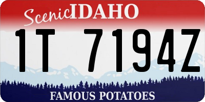 ID license plate 1T7194Z