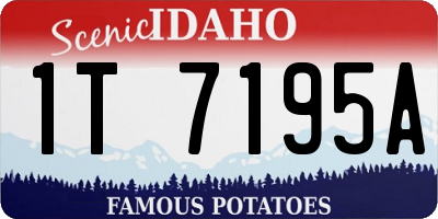ID license plate 1T7195A