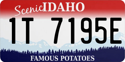 ID license plate 1T7195E