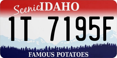 ID license plate 1T7195F