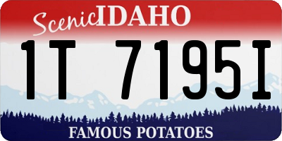 ID license plate 1T7195I