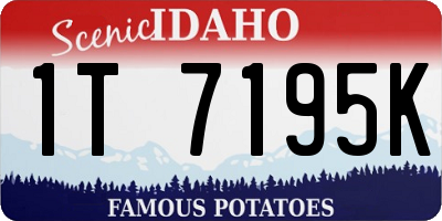 ID license plate 1T7195K