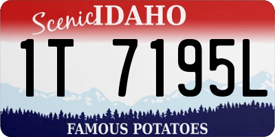 ID license plate 1T7195L