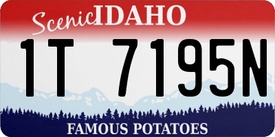 ID license plate 1T7195N