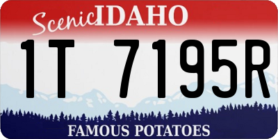 ID license plate 1T7195R