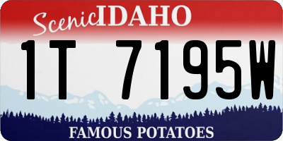 ID license plate 1T7195W