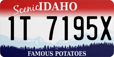 ID license plate 1T7195X